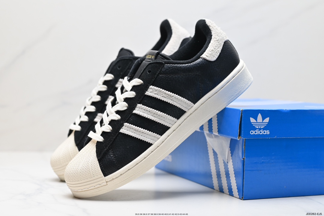 120 阿迪达斯Adidas三叶草 Originals Superstar”Sail/Green/Lace“贝壳头板鞋 GW4441