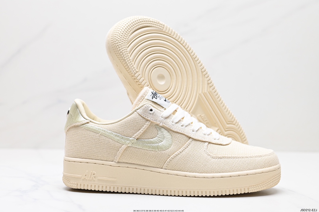 200 Stussy x NK Air Force 1 ‘07 ”White Cool“ 斯图西联名空军一号低帮休闲板鞋 CZ9084-200