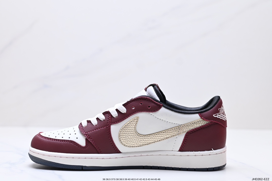 190 耐克Nike Air Jordan 1 Low SE"Chinese New Year"AJ1乔丹一代低帮篮球鞋“龙年白酒红金黄”FJ5735-100