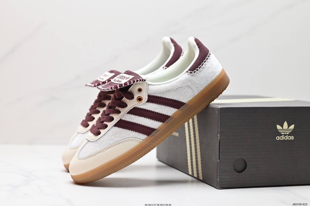 150 阿迪达斯三叶草adidas originals samba vegan og”spd“桑巴舞系板鞋 IE0586