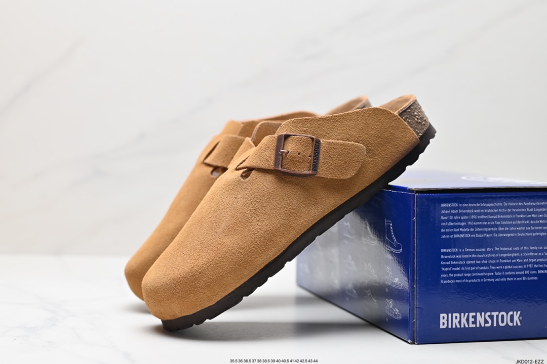 勃肯Birkenstock Boston Suede Shearling 波士顿系列士低帮休闲鞋“反绒羚羊棕加绒”0560773