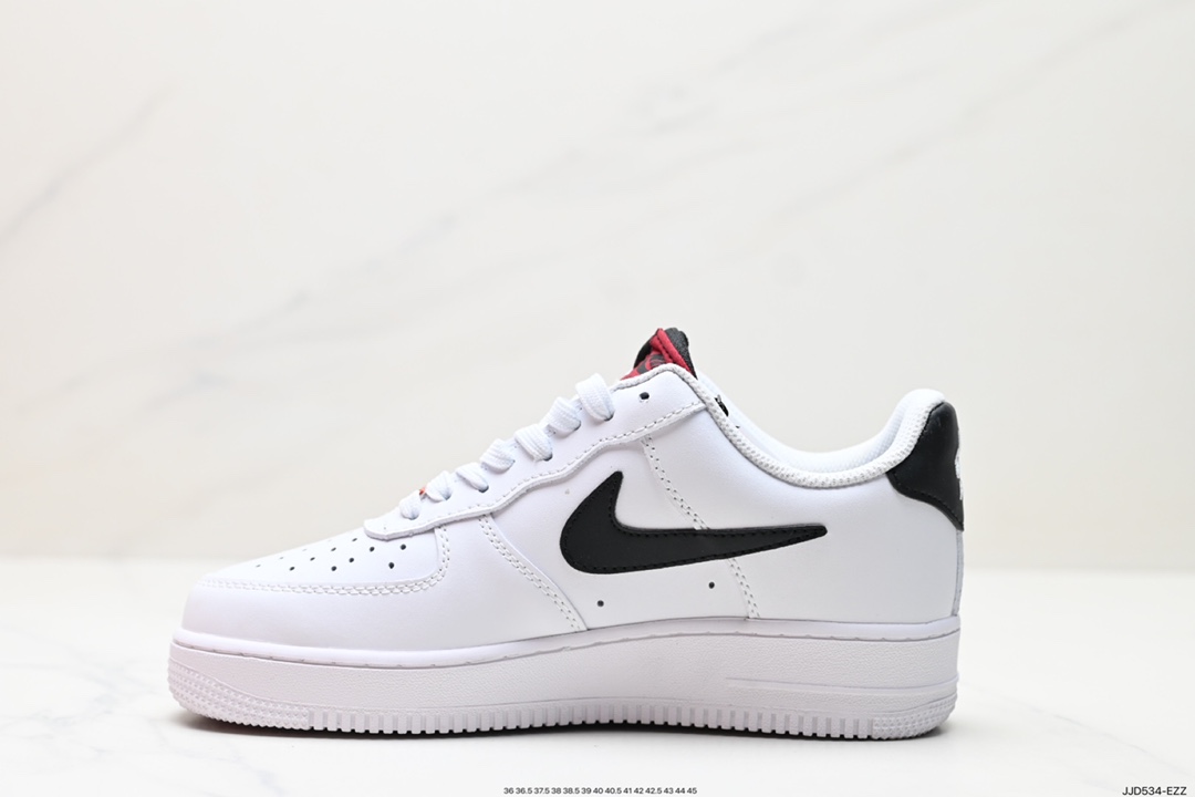 130 Nike Air Force 1 ‘07 Low PRM”Carabiner Swoosh“黑白红 DH7579-100