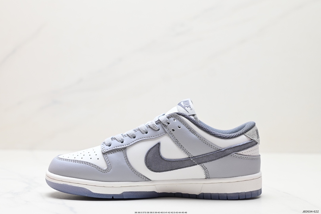 150 耐克Nike SB Dunk Low SE”Light Carbon“扣篮系列低帮休闲运动滑板板鞋“雾霾蓝灰麂皮” FJ4188-100