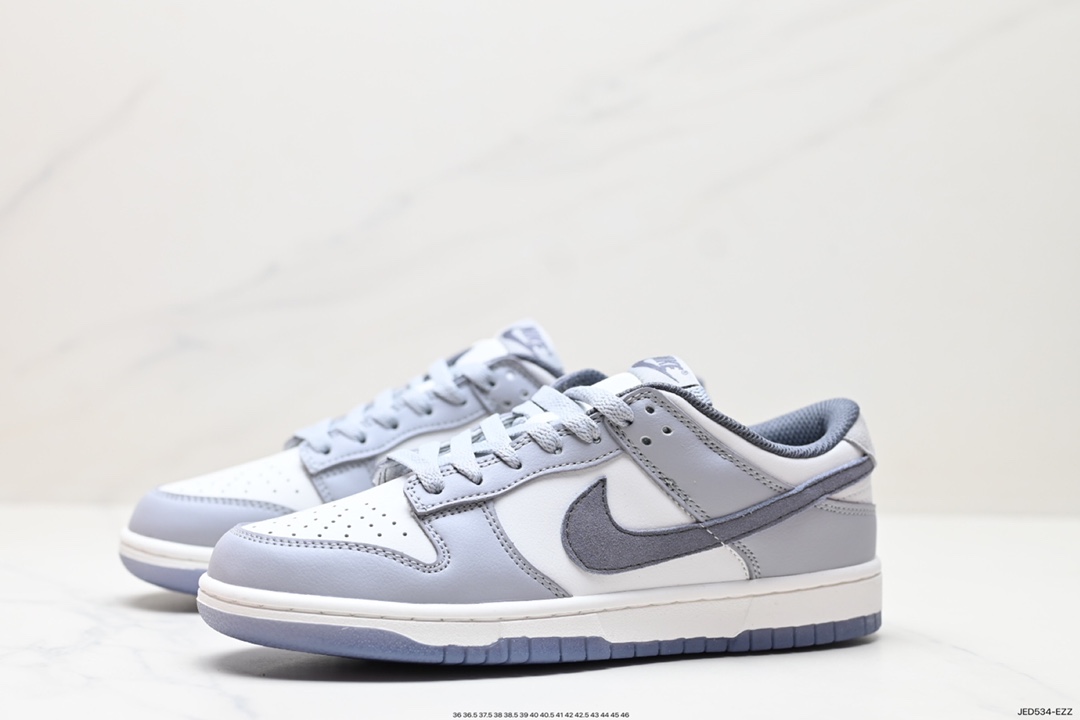 150 耐克Nike SB Dunk Low SE”Light Carbon“扣篮系列低帮休闲运动滑板板鞋“雾霾蓝灰麂皮” FJ4188-100