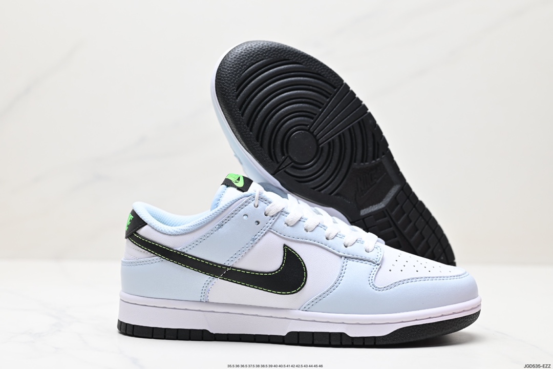 180 耐克Nike SB Dunk Low SE”Light Carbon“扣篮系列低帮滑板板鞋“雾霾蓝灰麂皮” FB9109-107