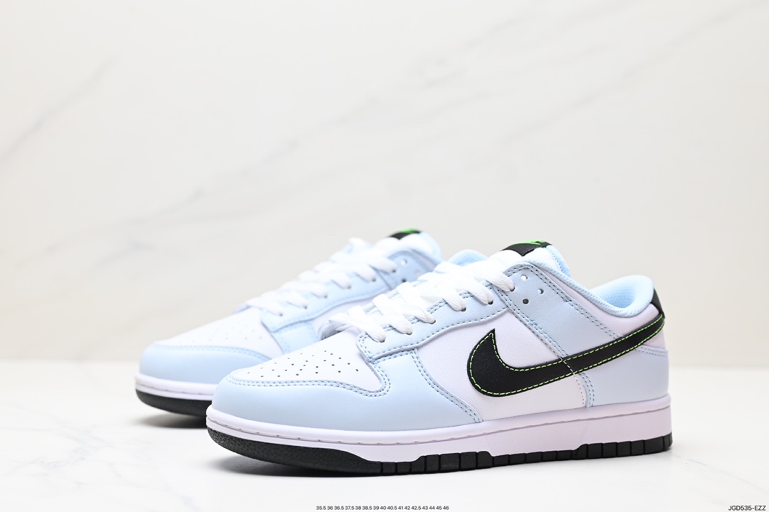 180 耐克Nike SB Dunk Low SE”Light Carbon“扣篮系列低帮滑板板鞋“雾霾蓝灰麂皮” FB9109-107