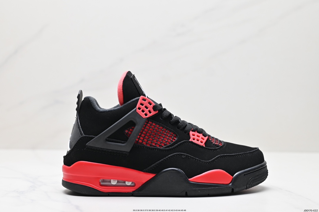 Air Jordan 4 Shoes Sneakers Air Jordan Black Red Vintage Mid Tops