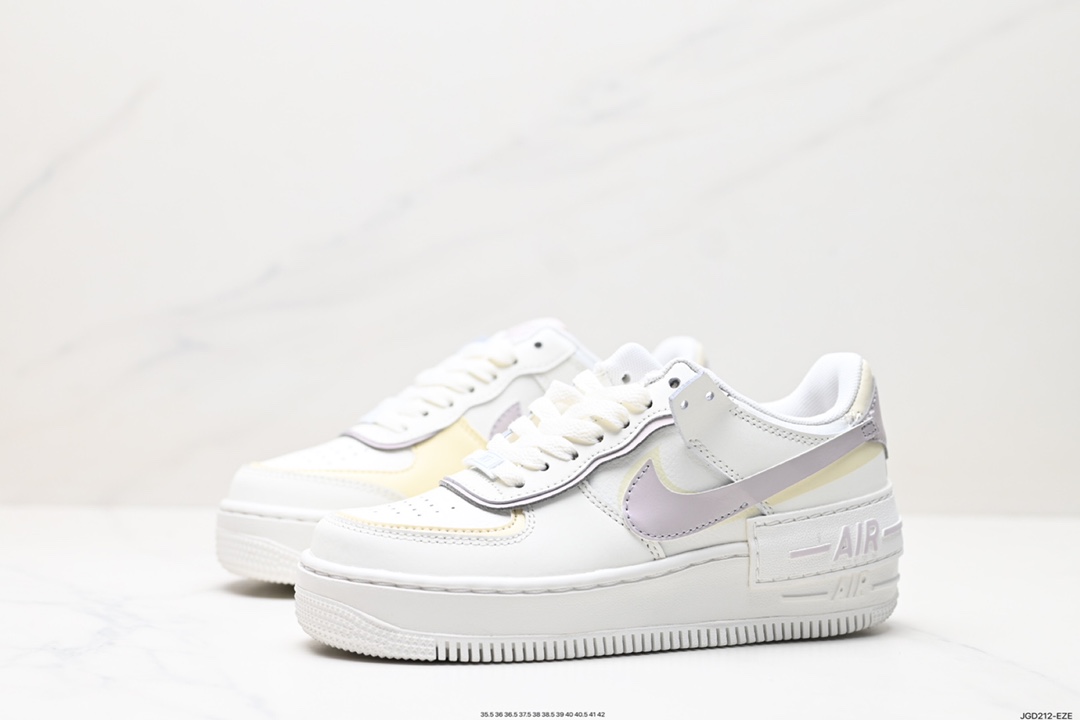 180 Nike WMNS Air Force 1 Shadow 马卡龙军空一号轻增量高低帮搭百板鞋 DZ1847-104