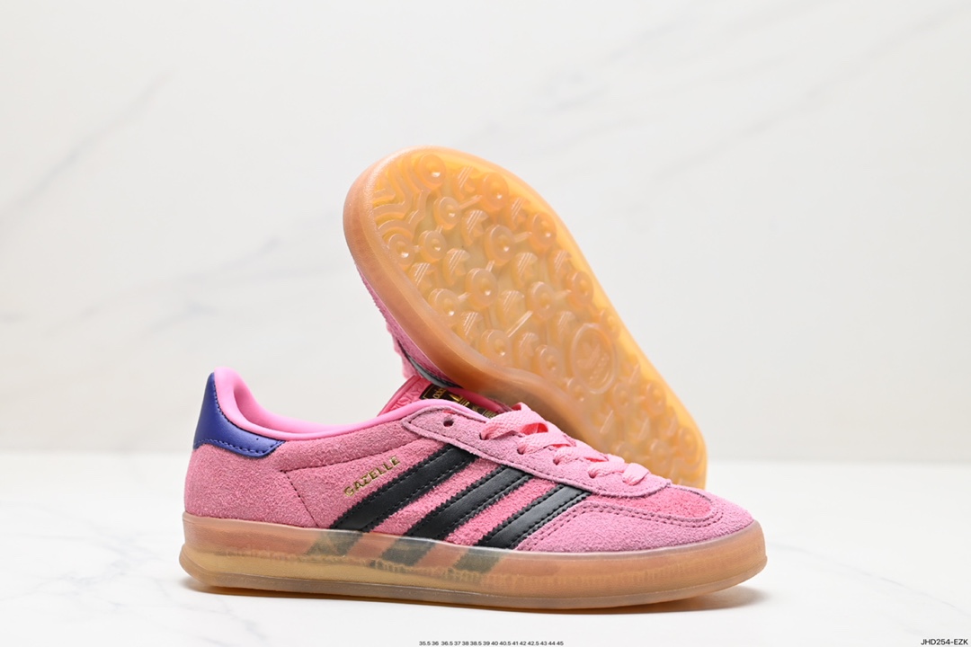 190 藏蓝色Adidas Gazelle Indoor Trainers 羚羊内训系列低帮复古百搭休闲运动德训风板鞋 IE7002