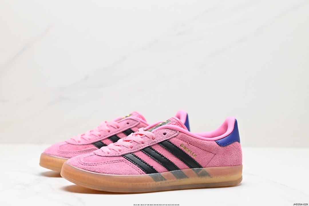 190 藏蓝色Adidas Gazelle Indoor Trainers 羚羊内训系列低帮复古百搭休闲运动德训风板鞋 IE7002