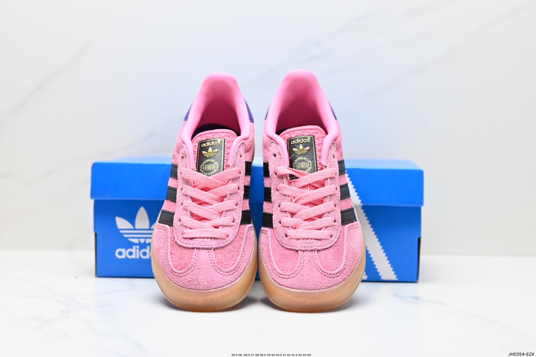 190 藏蓝色Adidas Gazelle Indoor Trainers 羚羊内训系列低帮复古百搭休闲运动德训风板鞋 IE7002