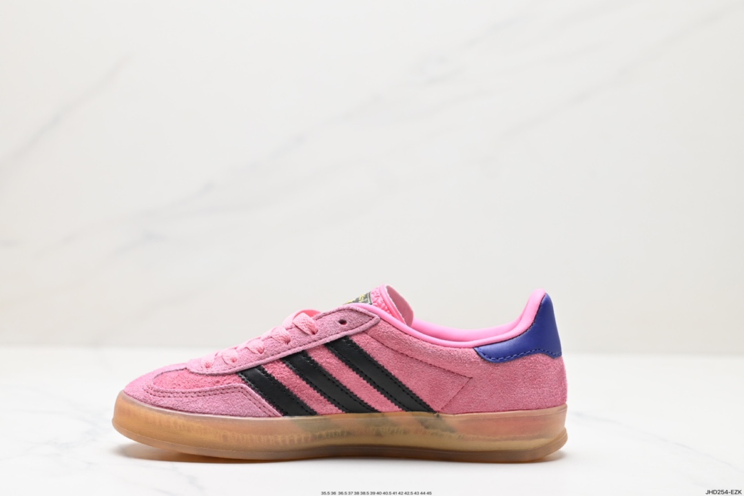 190 藏蓝色Adidas Gazelle Indoor Trainers 羚羊内训系列低帮复古百搭休闲运动德训风板鞋 IE7002