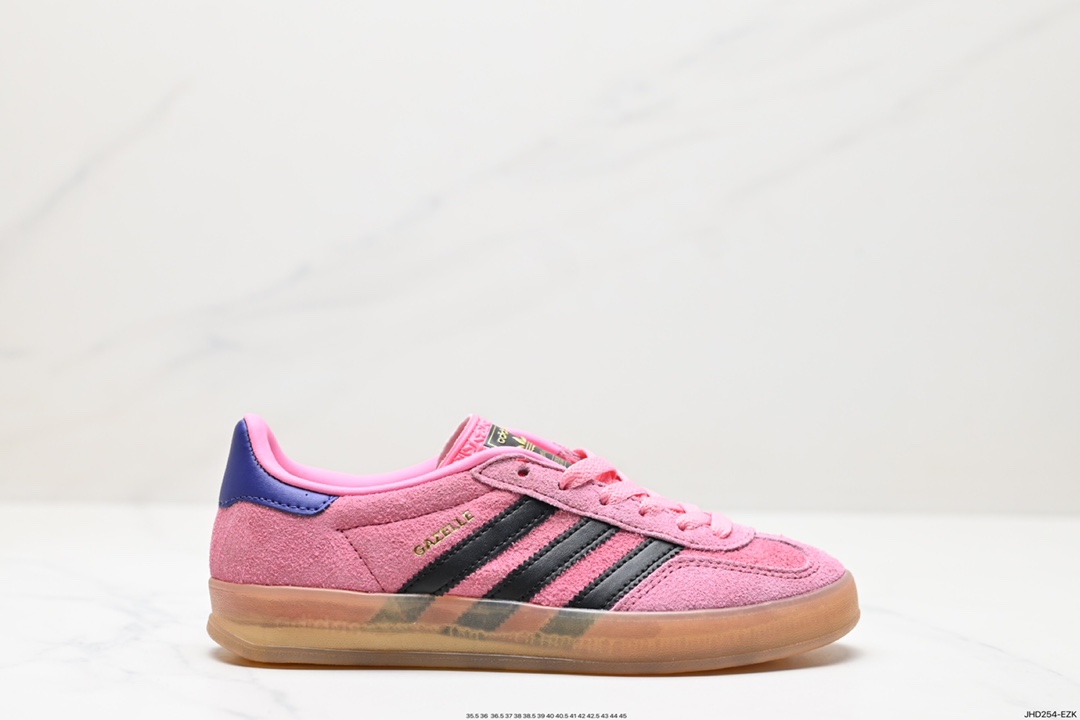 190 藏蓝色Adidas Gazelle Indoor Trainers 羚羊内训系列低帮复古百搭休闲运动德训风板鞋 IE7002