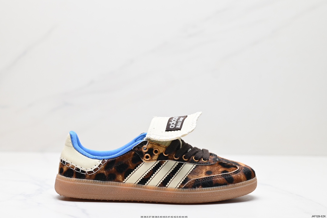 165 Wales Bonner x Adidas Originals Samba Classic”Black Pony“桑巴舞系列绅士德训足球百搭皮革板鞋 IE0578