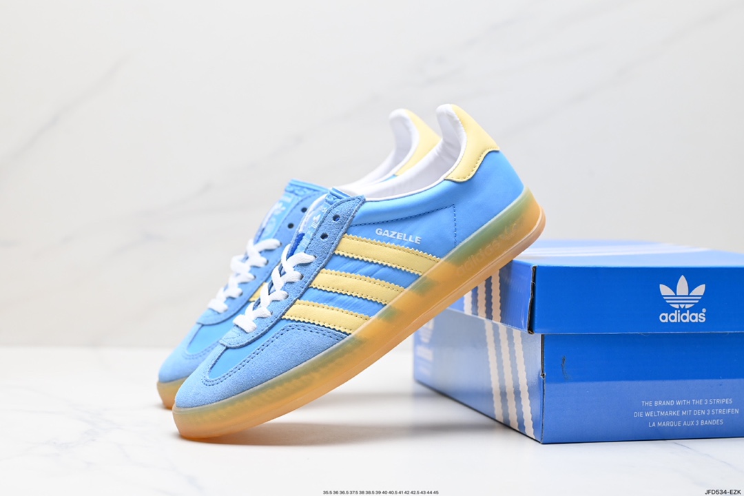 170 阿迪达斯Adidas originals Gazelle Indoor ”浅紫白“ 这款阿迪达斯运动鞋 IE2960