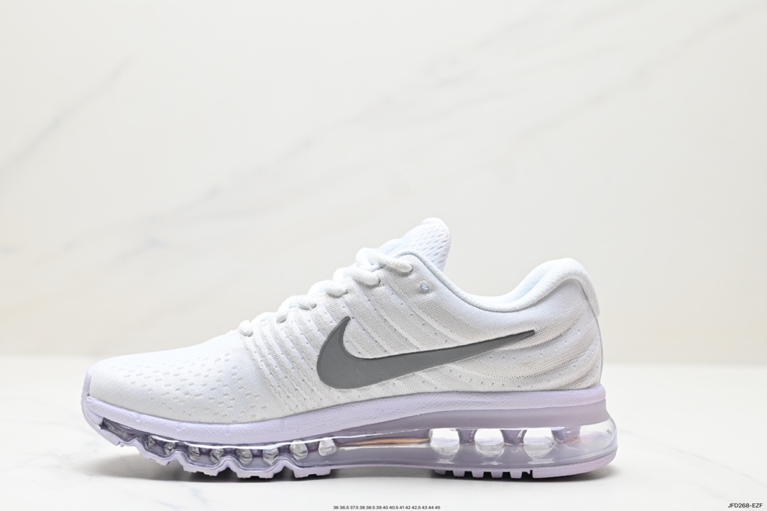 170 耐克Nike Air Max 2017 ”Black/White“网面全掌气垫休闲运动百搭慢跑鞋 849560-008