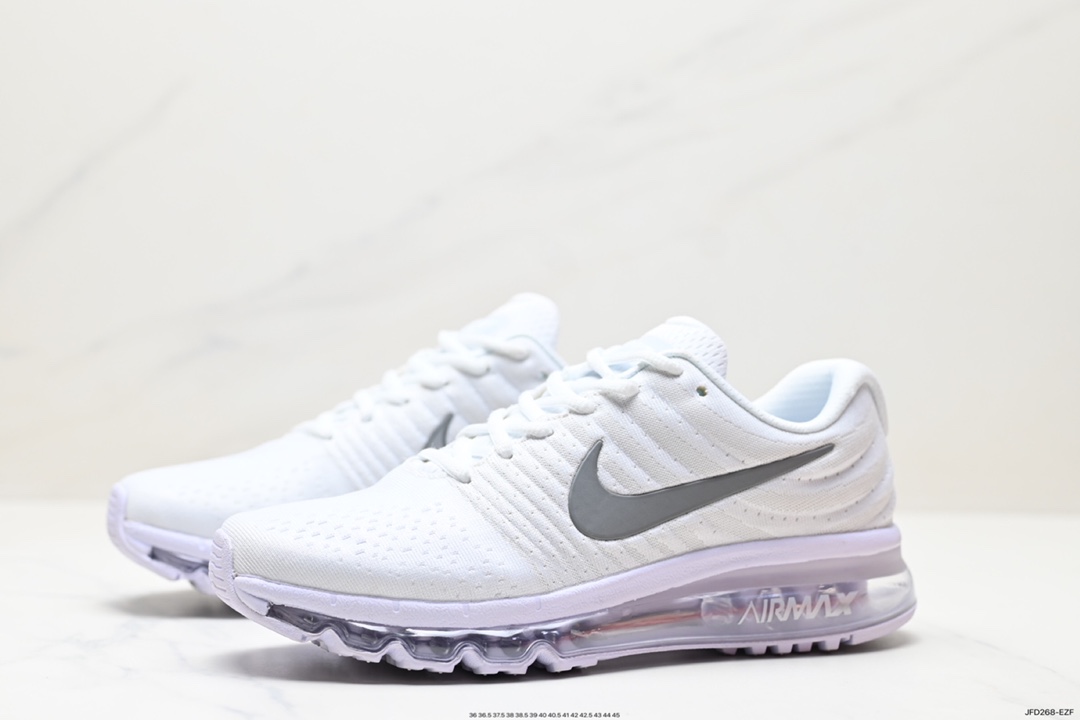 170 耐克Nike Air Max 2017 ”Black/White“网面全掌气垫休闲运动百搭慢跑鞋 849560-008