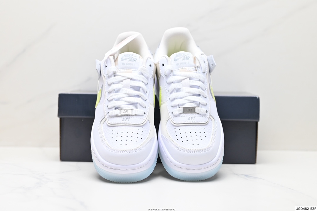 180 Nike WMNS Air Force 1 Shadow 马卡龙军空一号轻增量高低帮搭百板鞋 FB7582-100