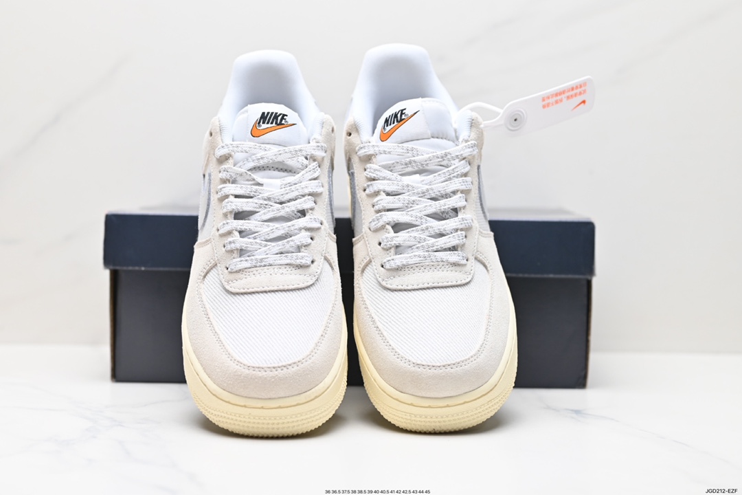 180 Nike Air Force 1 Low 翻毛浅灰帆布拼接 DO9801-100