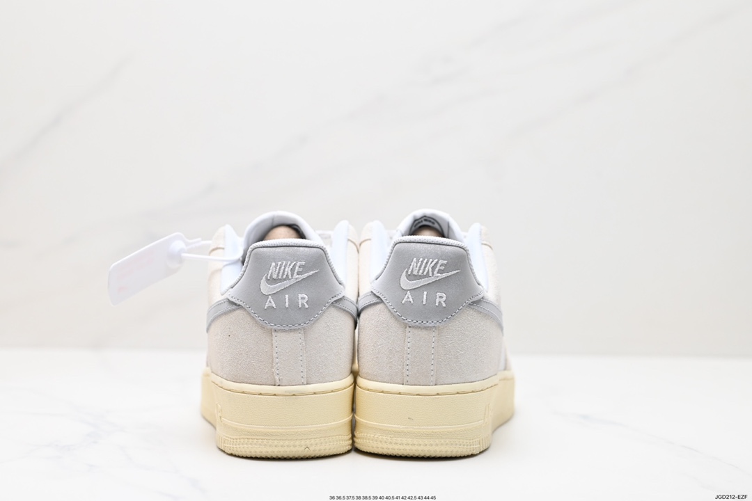 180 Nike Air Force 1 Low 翻毛浅灰帆布拼接 DO9801-100