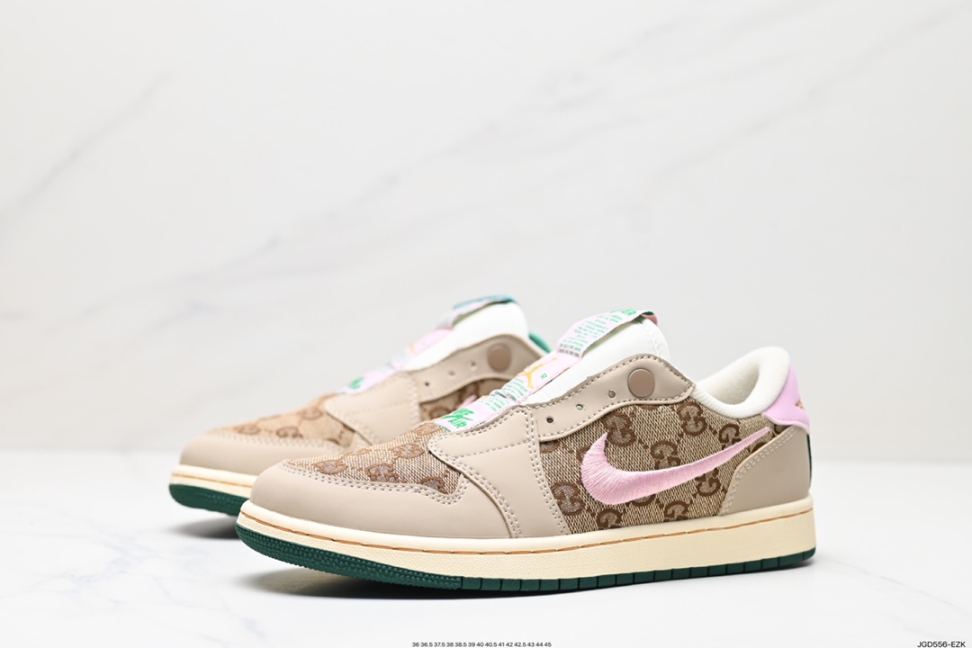 Air Jordan 1 Low Slip Shadow 全新配色刺绣勾解构风  AV3918-318