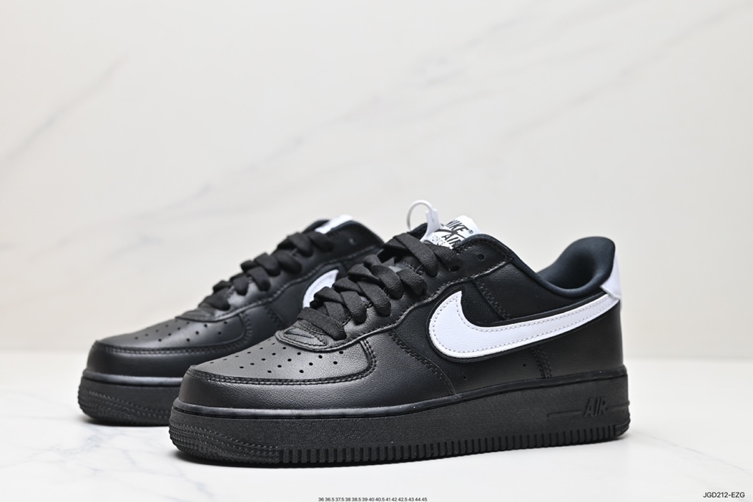 NIke Air Force 1 '07 Low 黑白勾 空军一号低帮休闲板鞋 CQ0492-001