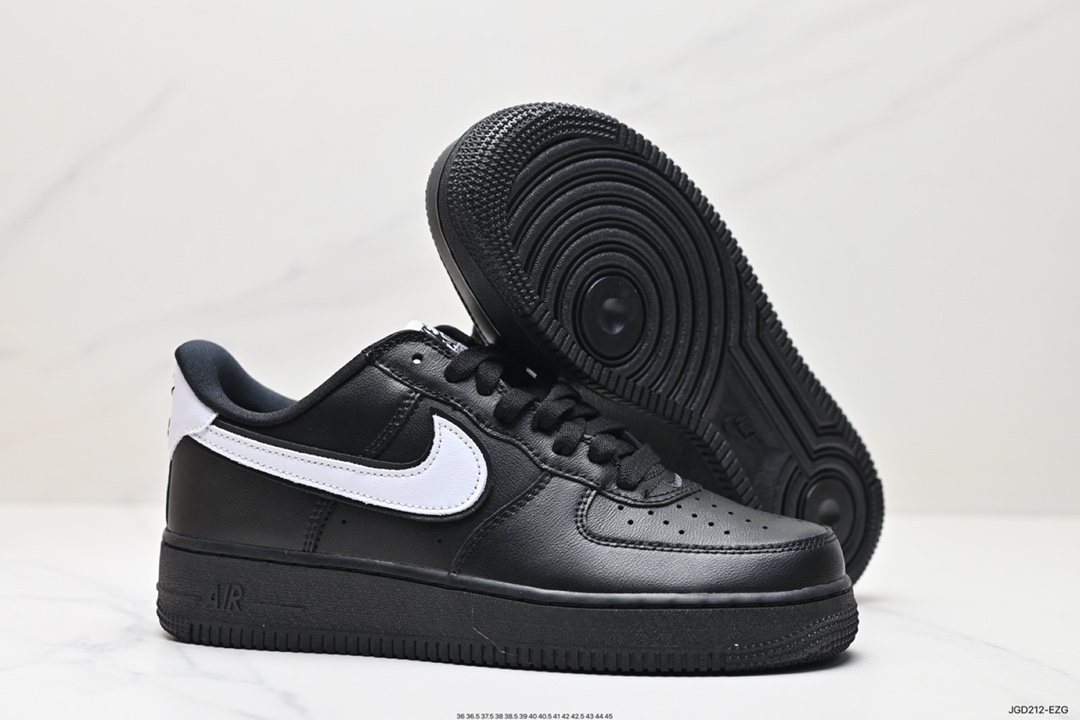 NIke Air Force 1 '07 Low 黑白勾 空军一号低帮休闲板鞋 CQ0492-001