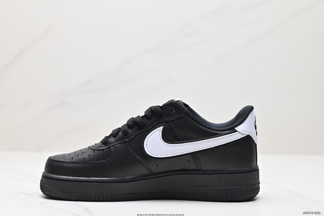 NIke Air Force 1 '07 Low 黑白勾 空军一号低帮休闲板鞋 CQ0492-001