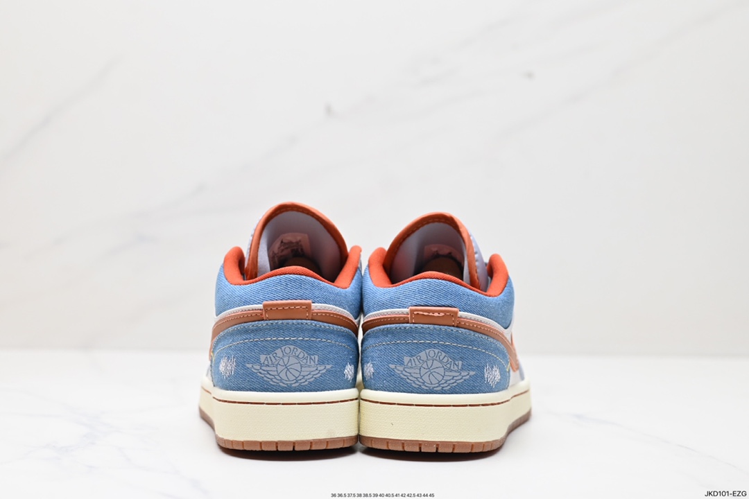 160 耐克Nike Air Jordan 1 Low SE"Phantom Denim Swoosh"AJ1乔丹一代低帮篮球鞋“灰棕牛仔蓝情人节”FZ5045-091