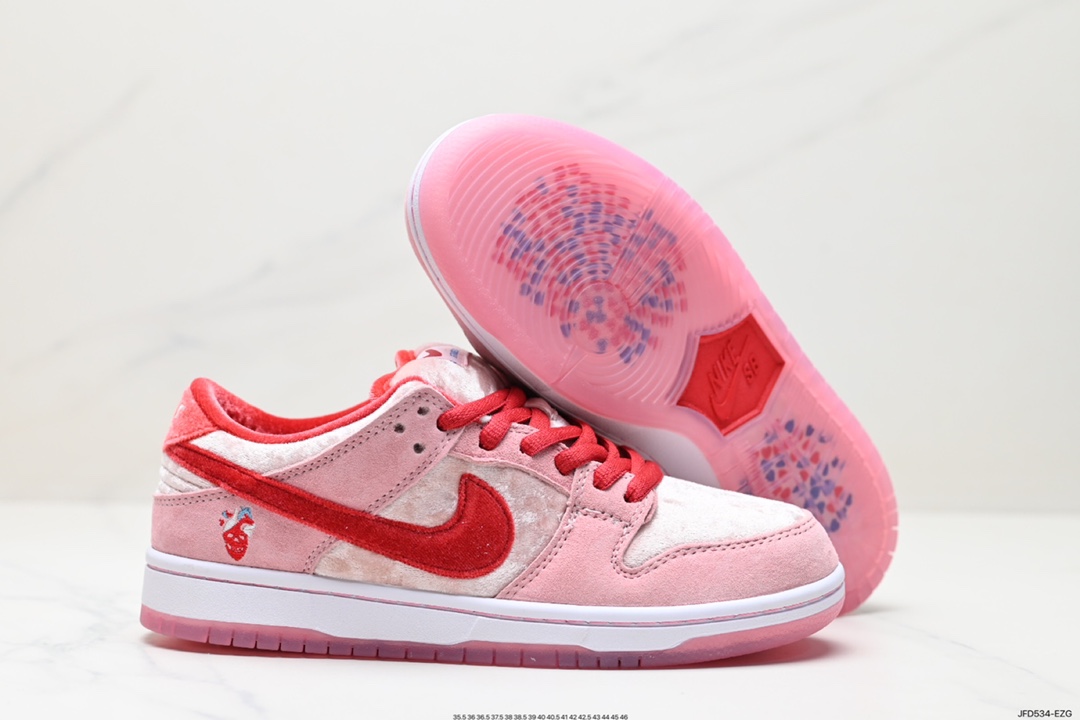 甜美气氛难以抗拒携手加州滑板店铺StrangeLove x Nike SB Dunk Low”Valentine’s Day”扣篮 CT2552-800