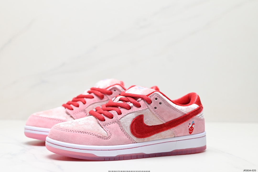 甜美气氛难以抗拒携手加州滑板店铺StrangeLove x Nike SB Dunk Low”Valentine’s Day”扣篮 CT2552-800