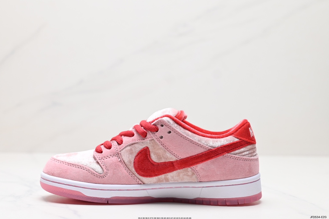 甜美气氛难以抗拒携手加州滑板店铺StrangeLove x Nike SB Dunk Low”Valentine’s Day”扣篮 CT2552-800