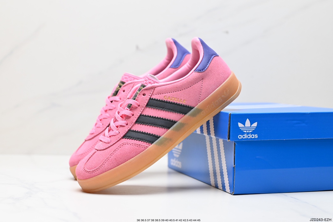 140 adidas originals Gazelle Indoor 粉黑 IE7002