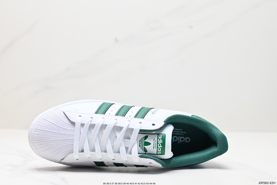 125 阿迪达斯Adidas三叶草 Originals Superstar”Sail/Green/Lace“贝壳头板鞋 CZ3742