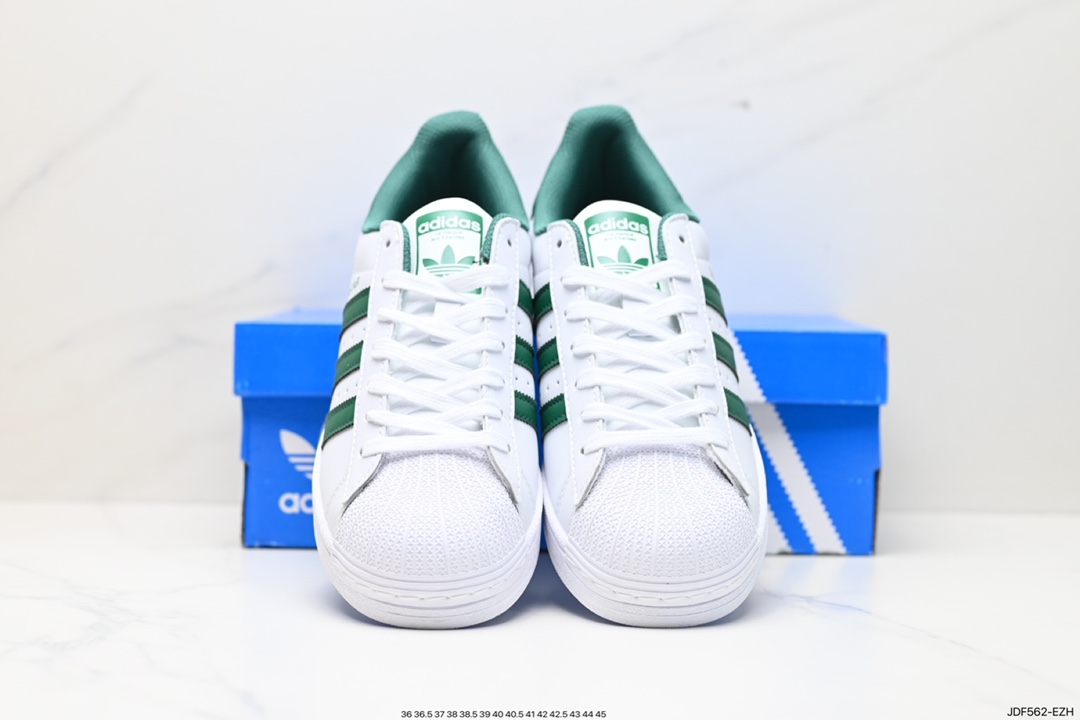 125 阿迪达斯Adidas三叶草 Originals Superstar”Sail/Green/Lace“贝壳头板鞋 CZ3742