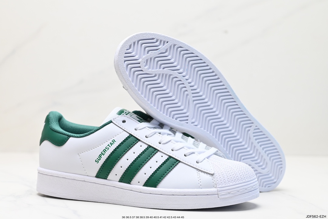 125 阿迪达斯Adidas三叶草 Originals Superstar”Sail/Green/Lace“贝壳头板鞋 CZ3742