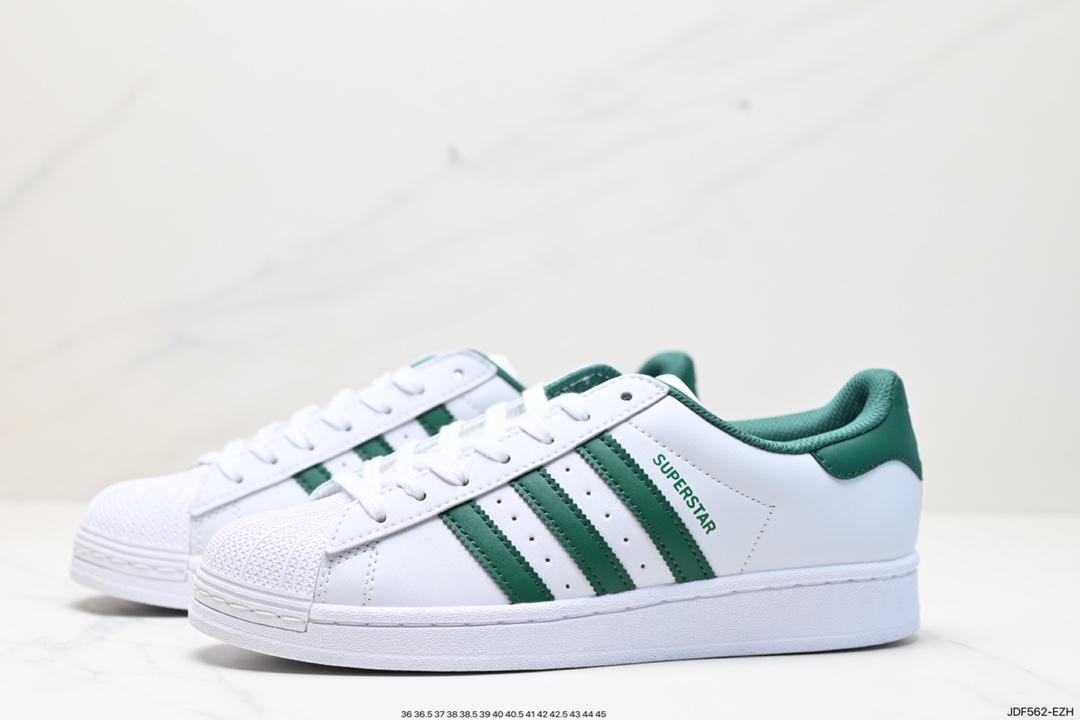 125 阿迪达斯Adidas三叶草 Originals Superstar”Sail/Green/Lace“贝壳头板鞋 CZ3742