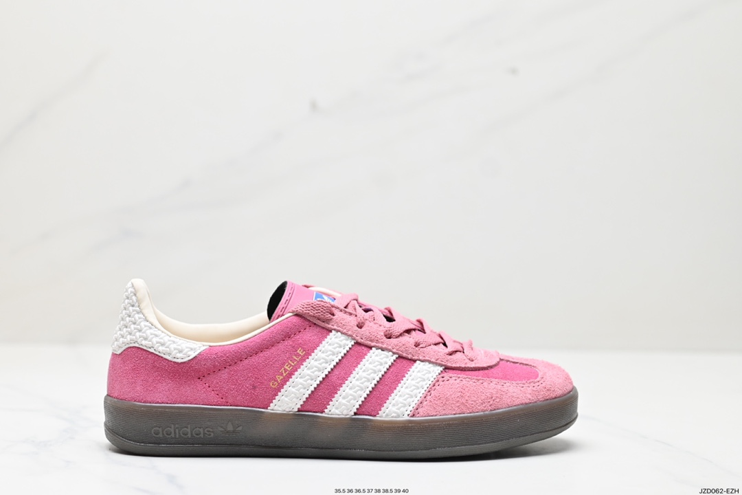 140 阿迪达斯Adidas Originals Gazelle Indoor 三叶草复古防滑耐磨低帮板鞋 HQ8717