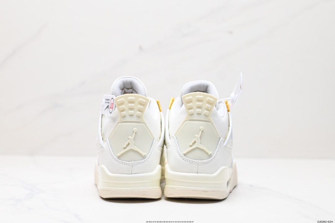 240 耐克Nike Wmns Air Jordan 4 OG’‘Sail Metallic Gold“迈克尔·乔丹AJ4代中帮篮球鞋“盐白金属金扣”AQ9129-170