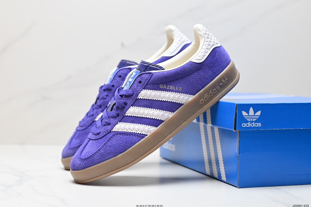 140 Adidas originals Gazelle Indoor 低帮复古轻便休闲板鞋 IF1860