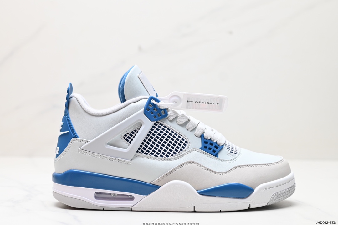 Air Jordan 4 Buty Air Jordan Niebieski Szary Biały Guma