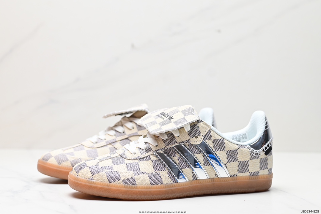 150 Wales Bonner x Adidas Originals Samba Classic"White/Royal Blue/Gum"桑巴舞板鞋“联名胶底”内置防尘袋 IG1636