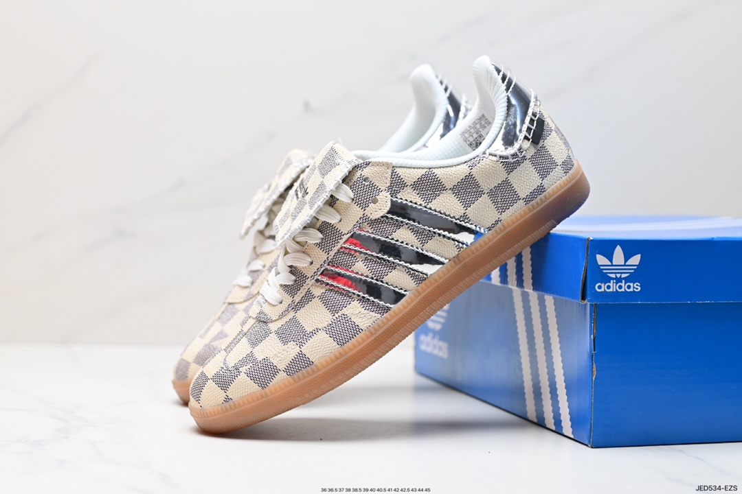 150 Wales Bonner x Adidas Originals Samba Classic"White/Royal Blue/Gum"桑巴舞板鞋“联名胶底”内置防尘袋 IG1636