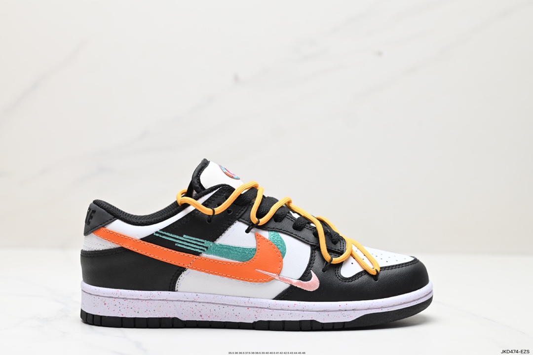 160 Nike Dunk Low “Multi Color” 活力三勾 定制版解构绑带休闲板鞋 FD4623-132