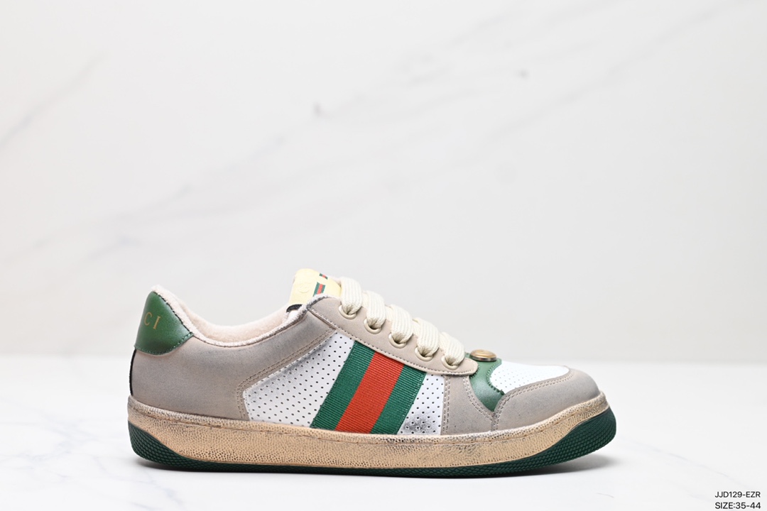 Gucci 7 Star
 Skateboard Shoes Green Distressed Screener Sneaker