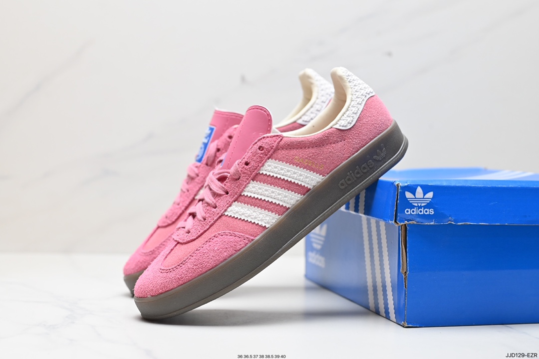 130 阿迪达斯Adidas Originals Gazelle Indoor 三叶草复古防滑耐磨低帮板鞋 HQ8717