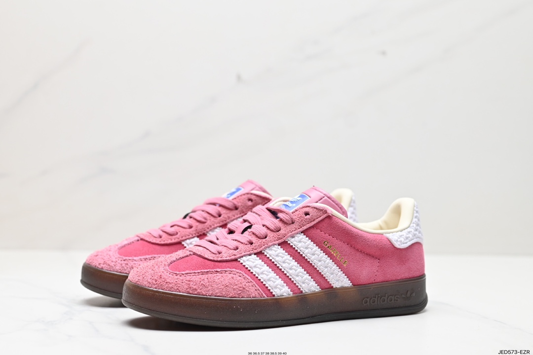 阿迪达斯Adidas Originals Gazelle Indoor 三叶草复古防滑耐磨低帮板鞋 HQ8717