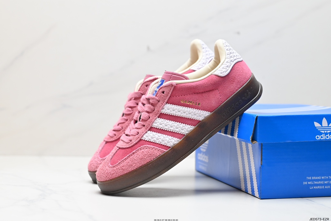 阿迪达斯Adidas Originals Gazelle Indoor 三叶草复古防滑耐磨低帮板鞋 HQ8717