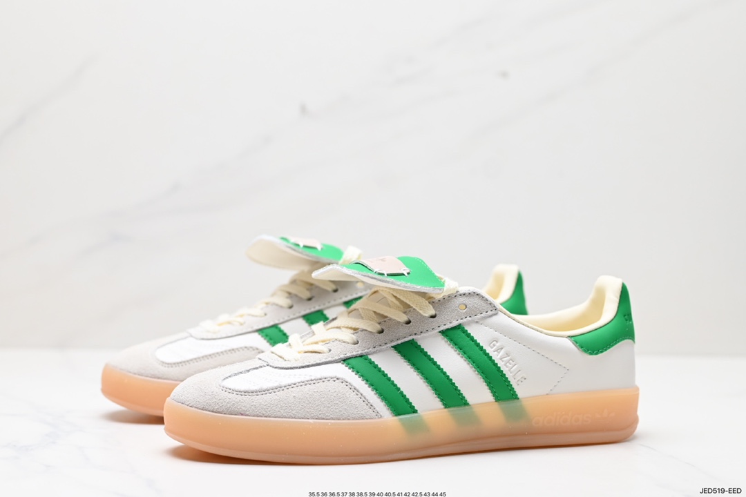 150 阿迪达斯三叶草Adidas Originals Samba OG 桑巴联名舞板鞋“皮革白灰浅蓝生胶底” ID2055