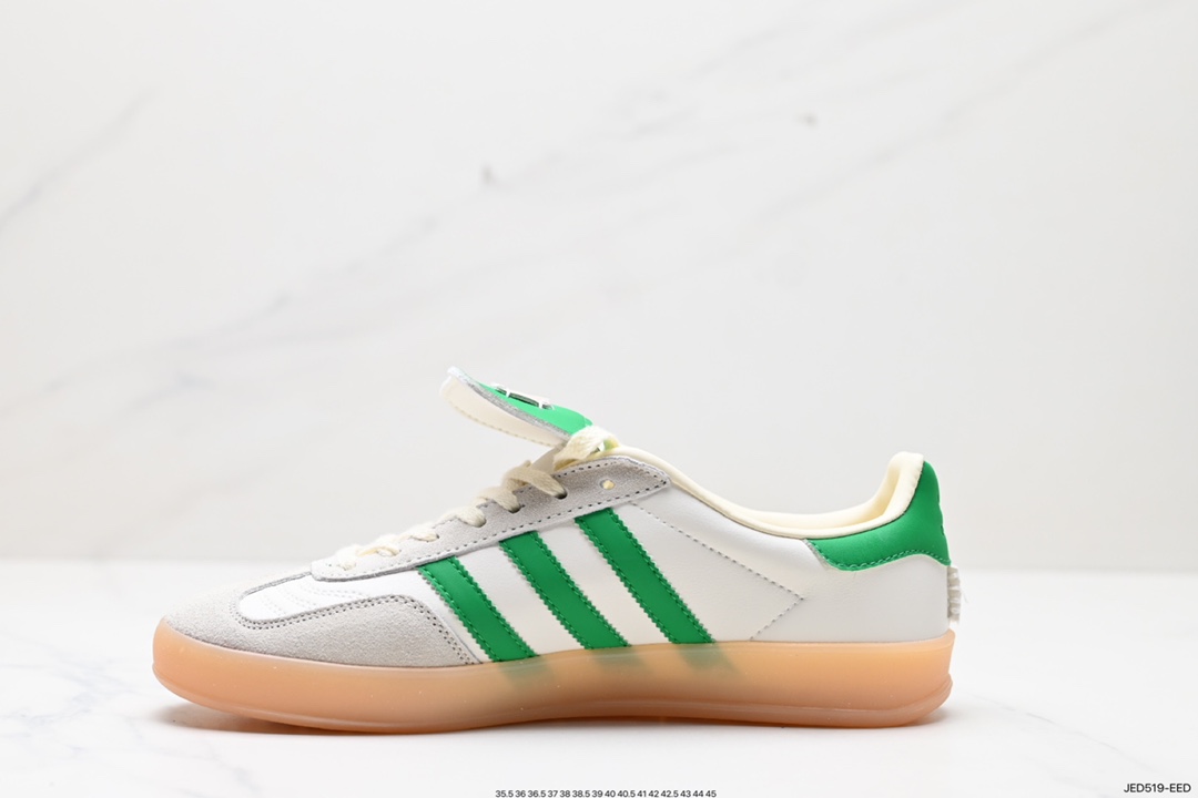 150 阿迪达斯三叶草Adidas Originals Samba OG 桑巴联名舞板鞋“皮革白灰浅蓝生胶底” ID2055